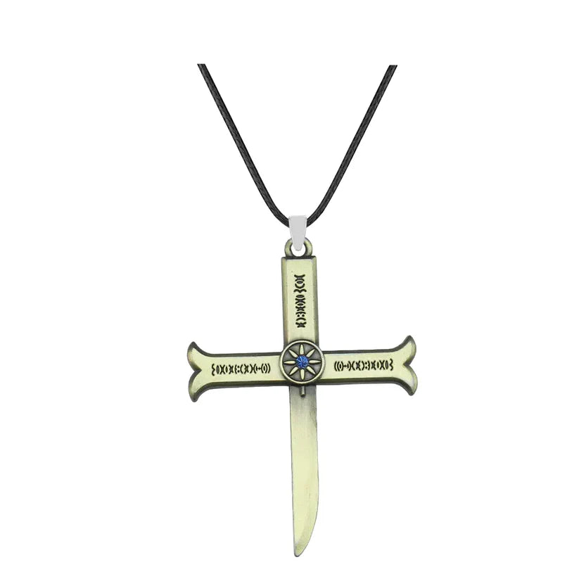 Dracule Mihawk Cross Sword Necklace