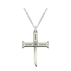 Dracule Mihawk Cross Sword Necklace