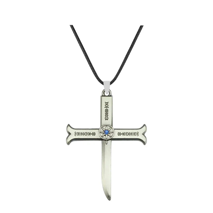 Dracule Mihawk Cross Sword Necklace