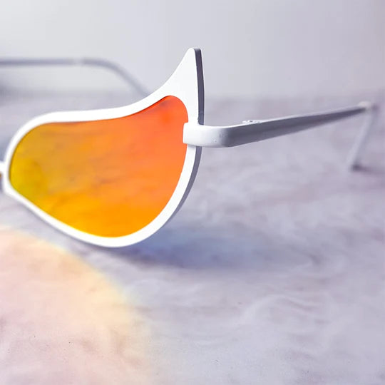 Doflamingo Style Straw Hat & Style Sunglasses Red Mirror Polarized Cat Eye  Sunglasses