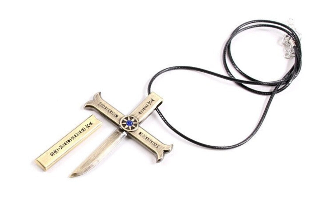 Dracule Mihawk Cross Sword Necklace